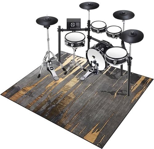 Tapis Acoustique Insonorisant et Antidérapant pour Percussions Électroniques - Protection de Sol 120 x 80 cm