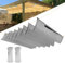Einziehbar Welle Sonnensegel 5x6M(BxL), Verstellbar Schattenabdeckung, Wasserdicht Sonnenschutz Sonnenschutz Schutz vor UV- Strahlungen für Pergola Garten Schattenabdeckung - Grauweiß