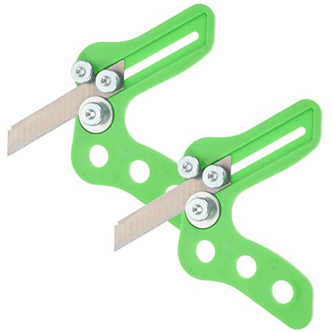 SHINEOFI 2 Pièces Tondeuse Avion Outil Finesse Travail Du Bois Arc Rabot Pour Tailler Chanfreiner Petit Raboteuse Manuel De Chanfreinage En Forme De v Rabot à Bois Light Green Plastique