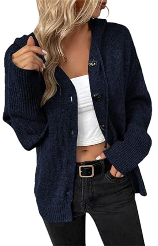 Gilet Noir Femme Cardigan Hiver Veste Chic Courte Noel Gris Long Laine Bleu Marine Chaud Court Manteau en Grosse Maille Fourrure Agneau Printemps Ete Pulls, Gilets Et Sweats avec Fermeture