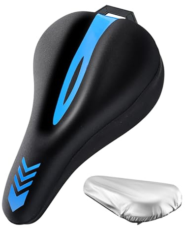 Opdestn Funda de Sillín de Bicicleta | con Cubierta Impermeable para Asiento De Bici,Almohadilla de Silicona Transpirable para Ejercicio en Bicicleta | Unisex Adultos para Ciclismo al Aire