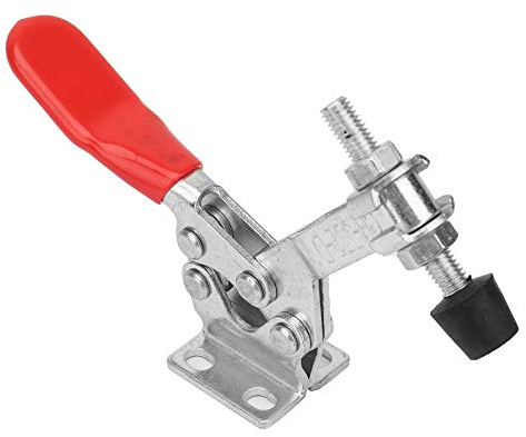 aqxreight Horizontal de Hierro Galvanizado Profesional Abrazadera de Sujeción de Palanca Rápida Carga de Herramientas y Estable H Abrazadera de Palanca HorizontalMango Horizontal de