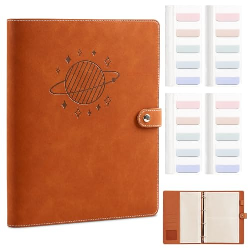 Classeur à anneaux A4 avec pochettes en plastique, livre de présentation en cuir avec 60 pochettes (40 x A4 + 20 x A5), porte-documents avec étiquettes pour organiseur de documents, archives de scans