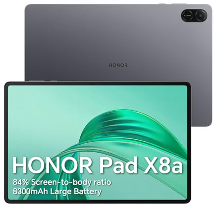HONOR Pad X8a Tablette 11 Pouces 4 Go+128 Go (Extensible 1 to) Gris