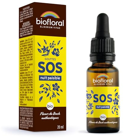 Biofloral Complexe 39 Fleur de Bach Elixir Floral du docteur Bach Remède Secours Nuit en Compte-Gouttes 20 ml