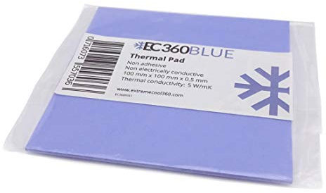 EC360® Blue 5W/mK Wärmeleitpad (100 x 100 x 0,5 mm)