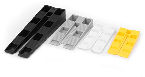 INNONEXXT® Premium Kunststoff Keile | 125 x Keile MIX mit Montagehilfe | Made in Germany | Plastik Keile, Montagekeile, Distanzkeile aus Kunststoff