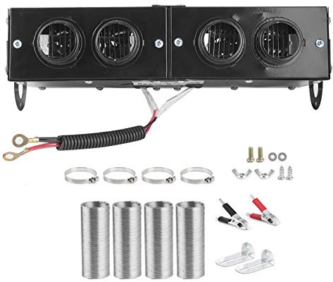 aqxreight - Bilvärmare Fläktavfrostare 12V 800W 4 hål Auto bilavfrostningsavfuktare Demister Black