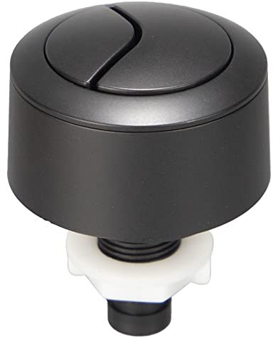 Bouton poussoir double chasse d'eau pour chasse d'eau à câble dissimulé Noir mat