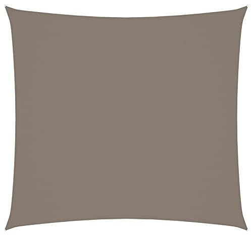 Rantry Sonnensegel aus Oxford-Gewebe, quadratisch, Taupe, 5 x 5 m, wasserdicht, winddicht, UV-Schutz, für Terrasse, Garten, Outdoor, Terrasse