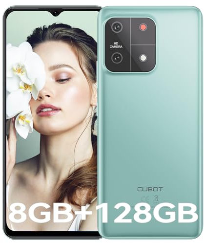 CUBOT A1 Smartphone 8GB(4GB+4GB) RAM 128GB ROM Android 13 Teléfono Móvil Libres 6,56 HD Pantalla 5100mAh 4G Doble SIM Octa Core GPS OTG Face ID Verd
