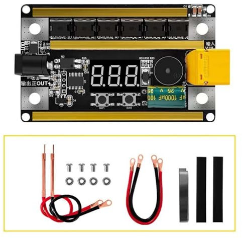 Cachpib Spot Welder Kit 99 Levels 12V 2400A Handheld Portable Spots Welder Control Board PCB Circuit Board, Diy Spot Welding Machine for 18650 Lithium Battery (without housing)