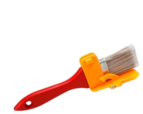 Pennello per pittura, strumento multifunzionale per tagliare i bordi, strumento per la pittura per casa, ufficio, stanza, pareti, soffitti, bordi per dettagli, pennello portatile con manico in legno