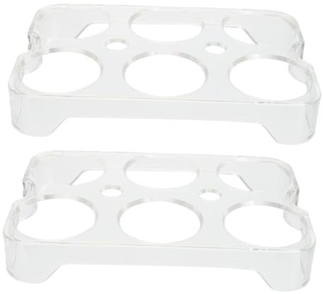 Sewroro Lot de 2 Supports à Œufs pour Réfrigérateur Boîte de Rangement Pratique Plateau à Œufs Transparent Récipient de Stockage d'Œufs Organisateur Cuisine