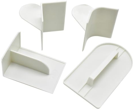 SOLUSTRE 4 Pièces Lot de Lisseurs pour Gâteaux Spatule Forme t Forme u pour Décoration De Gâteaux Et Fondant