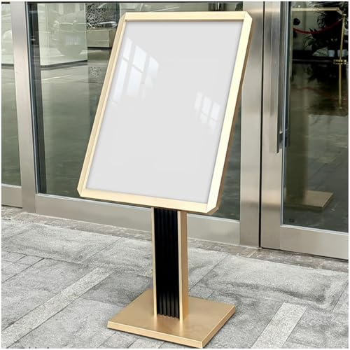 Eastnmythet Soporte para Carteles de 50 x 70 cm, Resistente, Ajustable Vertical y Horizontalmente, para Centros Comerciales, Escuelas, Restaurantes, Tiendas y Oficinas Gold