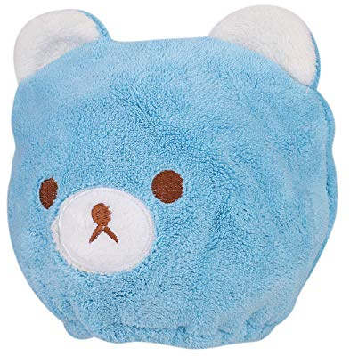 IBLUELOVER Cheveux Serviette Microfibre pour Enfants Épaissie Chapeau Secs Cap en Peluche Corail Ultra Doux Serviette pour Cheveux à Séchage Rapide Serviettes de Bain Super Absorbante