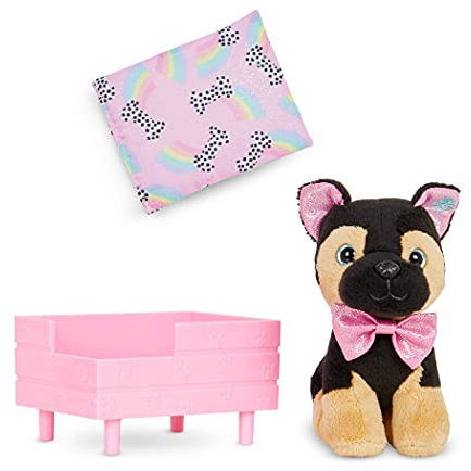 Glitter Girls - Jax - 15 cm Plüschwelpe zum Anfassen - Deutscher Schäferhund Puppe - Hundebett & Decke - 36cm Puppen & Zubehör - 3 Jahre +
