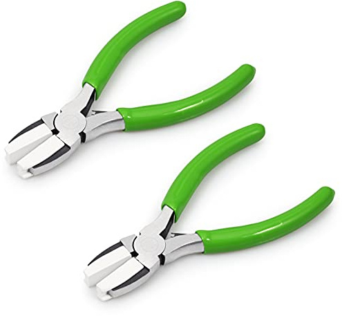 LEONTOOL 2 Piezas 5 Alicates de punta plana de doble mordaza de nailon Mini alicates de precisión