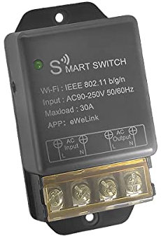 30A Hight Power WiFi Wireless Smart Switch, DIY Module for Smart Home Automation, ewelink APP Remote Control, Timer, Compatible with Alexa & Google Home
