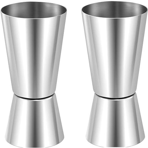 2 Stück Messbecher Cocktail, CL Messbecher, Kleiner Messbecher, Dual Spirit Measure Cup für Bar Party Wein Drink Shaker (20/40ml) M