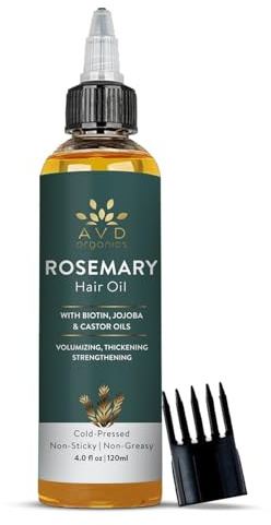 AVD Organics Rosemary Oil 120ml - 100% Pure for Hair Growth