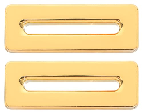 DIYEAH 2 pezzi Coperchio Troppo Pieno di Zinco per Lavello Bagno Anello di Trabocco Rettangolare Oro per Lavabo e Lavandino Facile Installazione Design Elegante