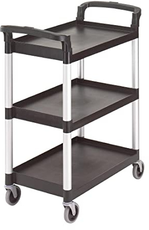 Cambro - Carrello portavivande con 3 ripiani, colore: Nero