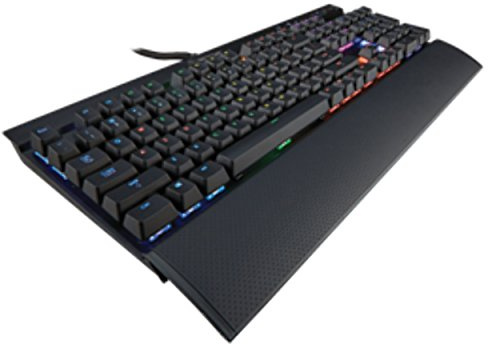 Corsair K70 RGB RAPIDFIRE Mechanical Gaming Keyboard - USB Passthrough & Media Controls - Fastest & Linear - Cherry MX Speed - RGB LED Backlit