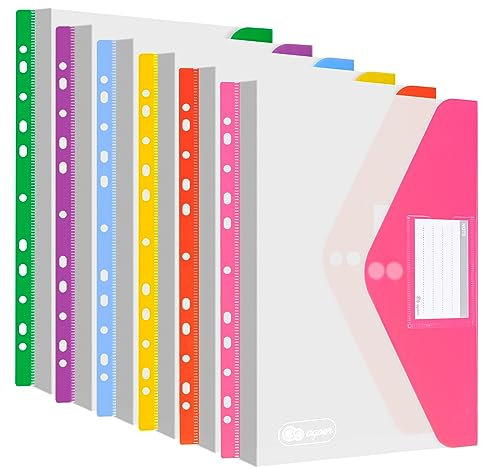 Dokumententasche A4 Klettverschluss 24 Stück - 6 Farben Dreidimensionale Dokumentenmappe zum Abheften, Sammelmappen Mit Binderlöcher für Dokumente Organisieren, Hält 270 Papiere