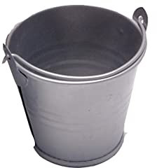 Colored Galvanized Bucket | Small Metal Buckets with Handle - Small Buckets for Snack, Succulents, Planting Flowers, Rustic Home