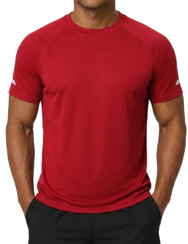 Cimic 1/3 Pack Men's T-Shirts Quick Dry Breathable Sport Short Sleeve Tops | Lightweight, moisture-wicking 4-way stretch athletic tops with reflective strips, for running, gym workouts, casual outdoor