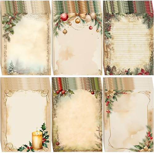 Spakon 180 Sheet Christmas Stationery Paper 8.5 x 11 Inches Letters to Santa Christmas Printer Paper Holiday Letterhead for Writing Xmas Notes Greeting Cards Office School(Letter from Santa)