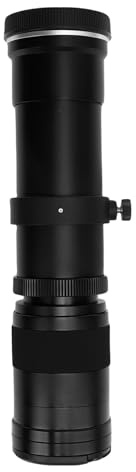 Yechiry Kamera Teleobjektiv, RF -objektiv F8.3 Till F16, 420mm Till 800 Mm Manuell Fokus MF Zoomlins, Högljusöverföring, SLR -kameralinser för RF mirrorfri Kamera (Svart)
