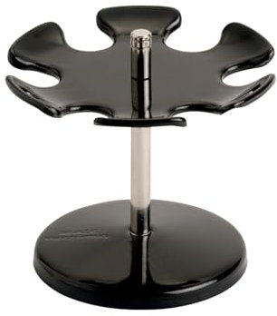 MAUL Stempelträger 11x10x11 cm | Eleganter Stempelhalter in runder Ausführung | Platzsparender Büro Organizer für bis zu 6 Stempel | Ideal für Datumstempel und Firmenstempel | Schwarz