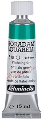 Schmincke – HORADAM® AQUARELL - feinste Künstler-Aquarellfarben, Phthalogrün - 15 ml