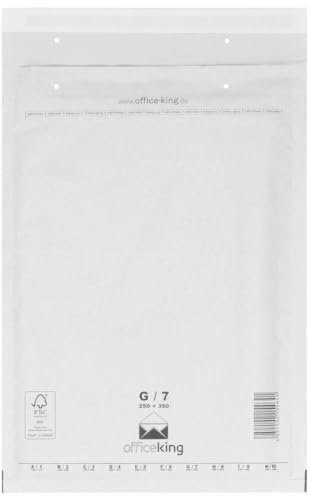 OfficeKing Luftpolstertaschen reißfest 50 Stk Weiss G/7 | 250 x 350mm DIN A4+ C4