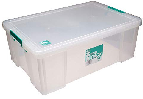 StoreStack 51 Litre Storage Box W660xD440xH230mm Clear RB11089