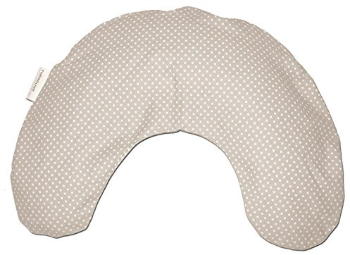 Theraline Nackenkissen mittel, Mikroperlenfüllung inkl. Bezug, Baumwolle, ca. 100 c, x 21 cm, Punkte beige