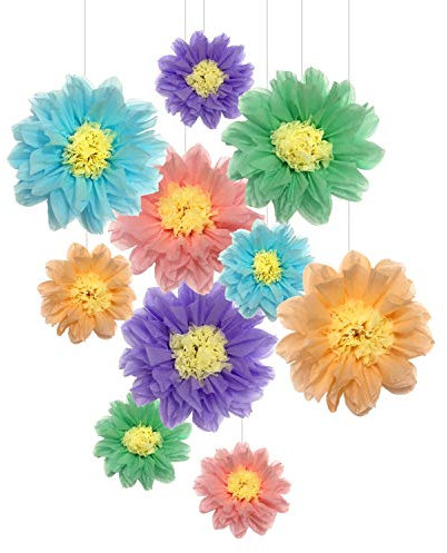 Seidenpapier-Pompons, Dekorationen für Weihnachten, Partys, Geburtstage, Feiern, Hochzeiten, Außendekoration, 10 Stück, 20,3 cm, 30,5 cm