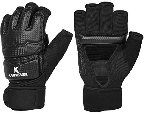KAIWENDE Kickboxhandskar (XS, S, M, L, XL, XXL) – passar också för träning män, kvinnor, barn till MMA, Muay Thai, kampsport, Taekwondo sparring boxningshandskar (svart, XS)