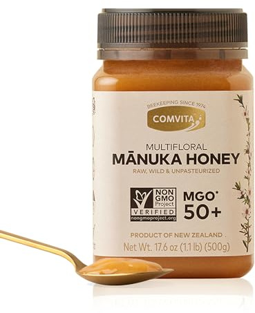 Comvita MGO 50+ Raw Multifloral Manuka Honey I New Zealand's #1 Manuka Brand I Authentic | Non-GMO Superfood for Everyday Wellness I 17.6 oz