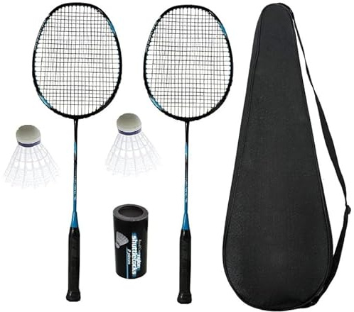 Unibos Badminton Set - Badminton Rackets Set of 2-2 Shuttlecocks - Carry Bag Complete Set for 2 Players - Outdoor/Indoor Play