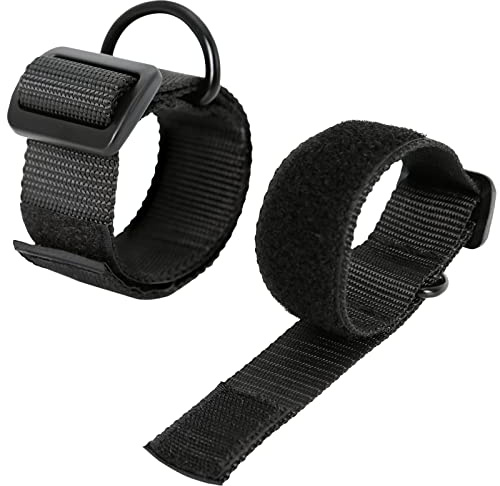 Aolamegs Gun Sling with Hook and Loop, Adjustable Rifle Sling 1 1/4 Nylon Strap with Metal D Ring for Hunting (2 Pack Black)