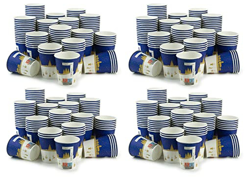 1500 x tazze da vin brulè, bicchieri di carta (prodotti in modo sostenibile) Motivo invernale con volume di riempimento di 200 ml