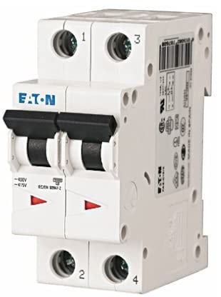 Eaton MCB Leitungsschutzschalter Typ C, 2-polig 13A 230 → 400V, Abschaltvermögen 6 kA xEffect