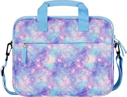 Choco Mocha 12.5 Zoll Kinder Tablet Tasche, Tablet Tasche Hülle für Fire HD 10 8, Fire 10 8 iPad, Kids Tablet Bag, Sternenhimmel-Blau-Lila