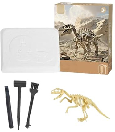 Eterspr Dinosaure Dig Kit 3D - Os de dinosaure - Jouet d'excavation - Squelette de dinosaure - Kit d'excavation pour enfants - Cadeau d'anniversaire d'enfant garçon