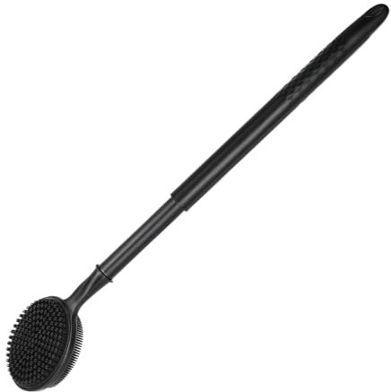 Wiseten Rückenbürste Dusche, Körperbürste mit 40-60cm Einziehbare Langem Stiel, Duschbürste mit Steifen und Weichen Borsten, Dusch-Peeling für Frauen, Männer, ältere Menschen