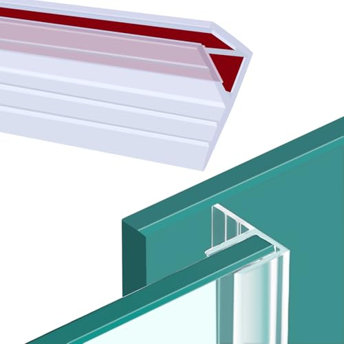 Goma para Mampara de Ducha 8mm Juntas de Ducha Tira de Sellado de Mampara de Ducha para Vidrio de 7 mm 8 mm de Espesor Transparente 200cm (F-8mm)